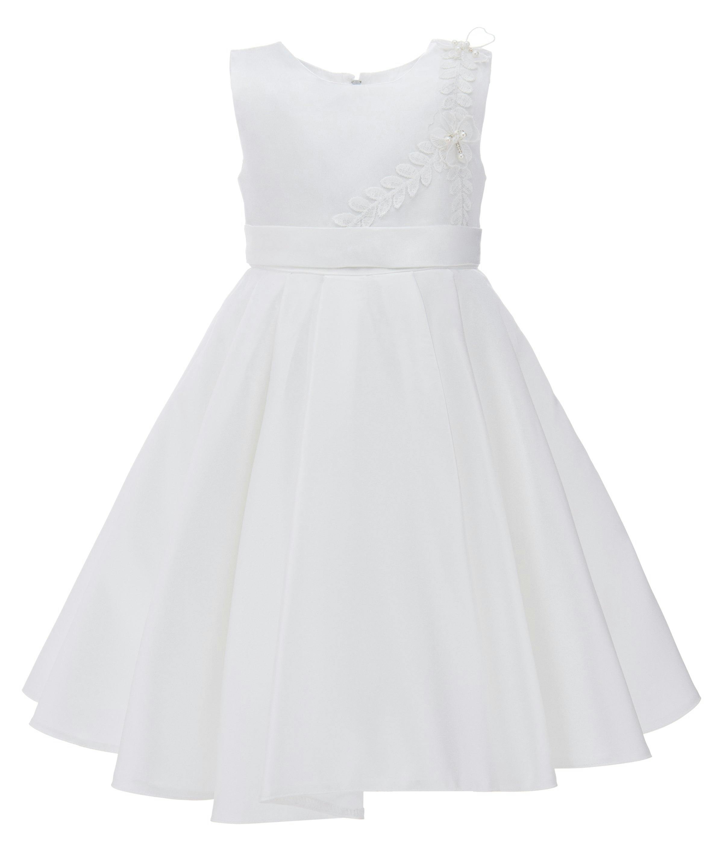 White Adeline Satin Dress