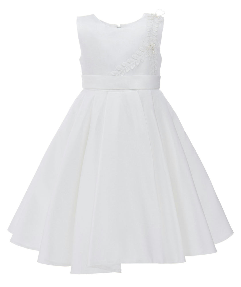 White Adeline Satin Dress