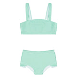 girls gustavia gingham bandeau bikini and swim shorts