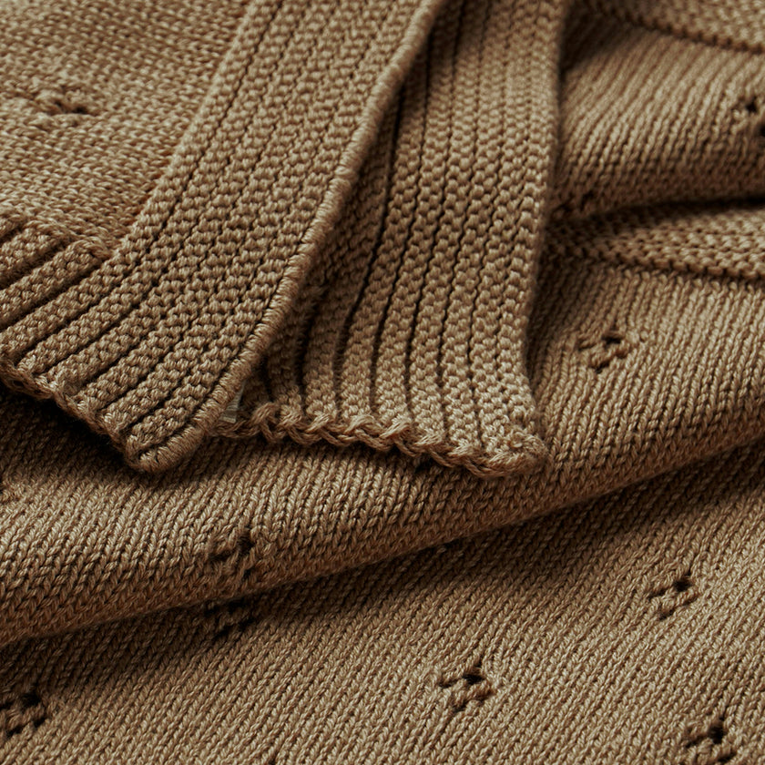 Organic Cotton Pointelle Baby Blanket