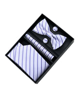Purple Striped Bowtie Set