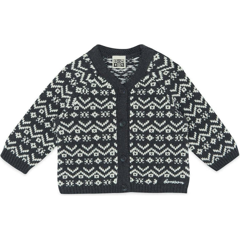 BONTON Mozza Baby Cardigan - Carbone
