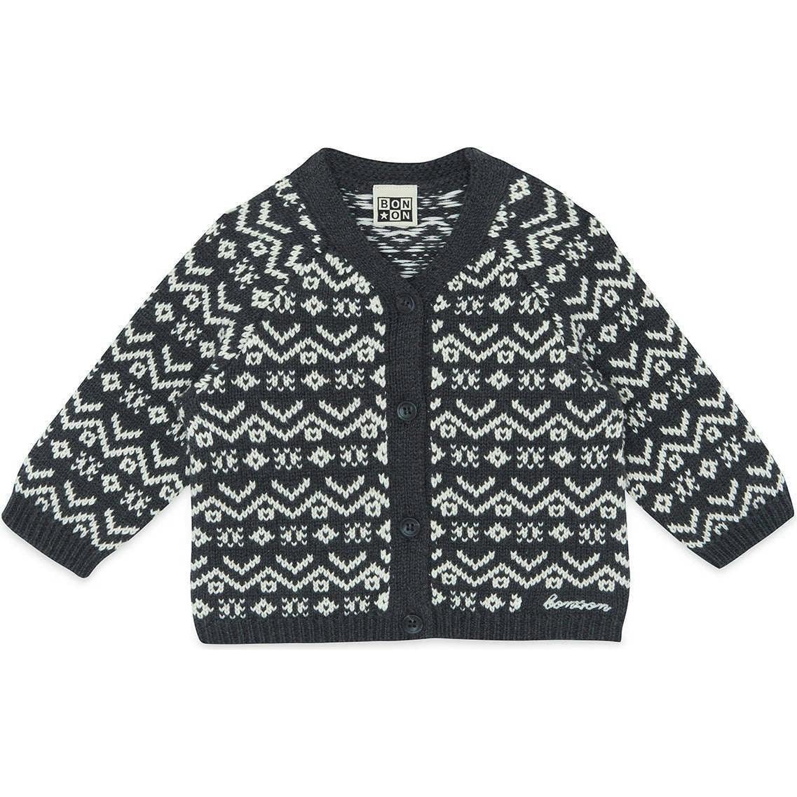 BONTON Mozza Baby Cardigan - Carbone
