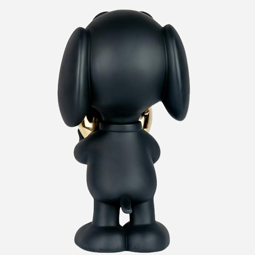 Snoopy HEART Matt Black with Chrome Gold Heart 21.5in