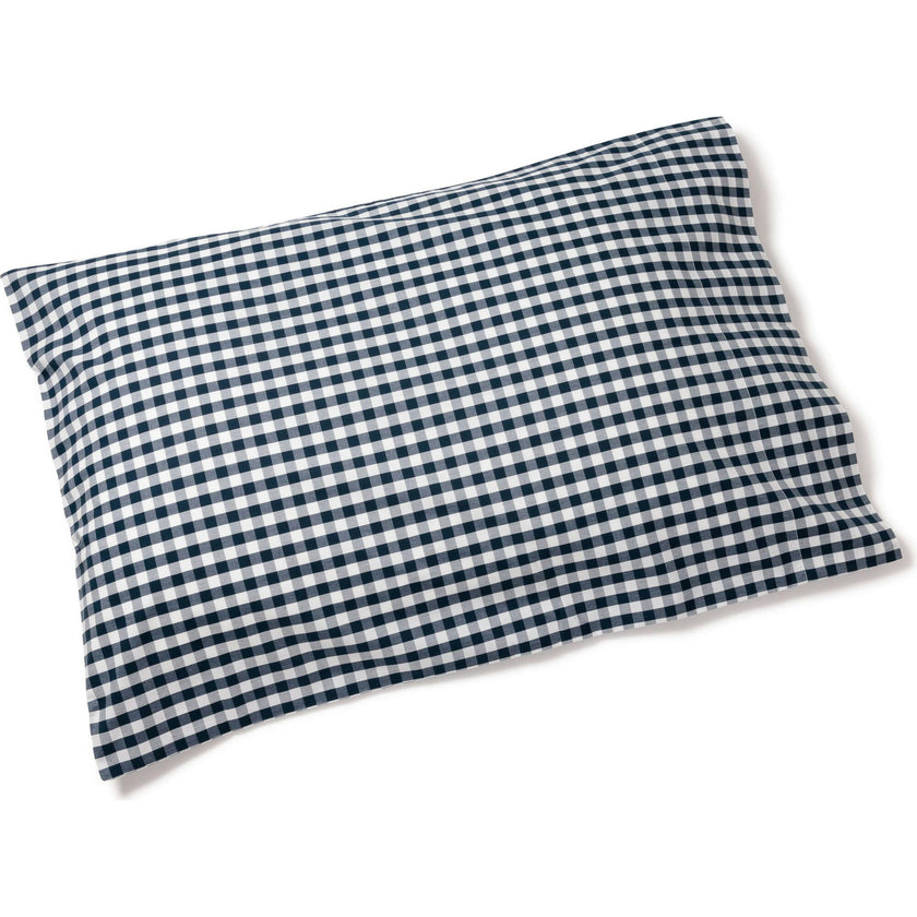 Luxe Premium Percale Bed Sheets in Navy Gingham