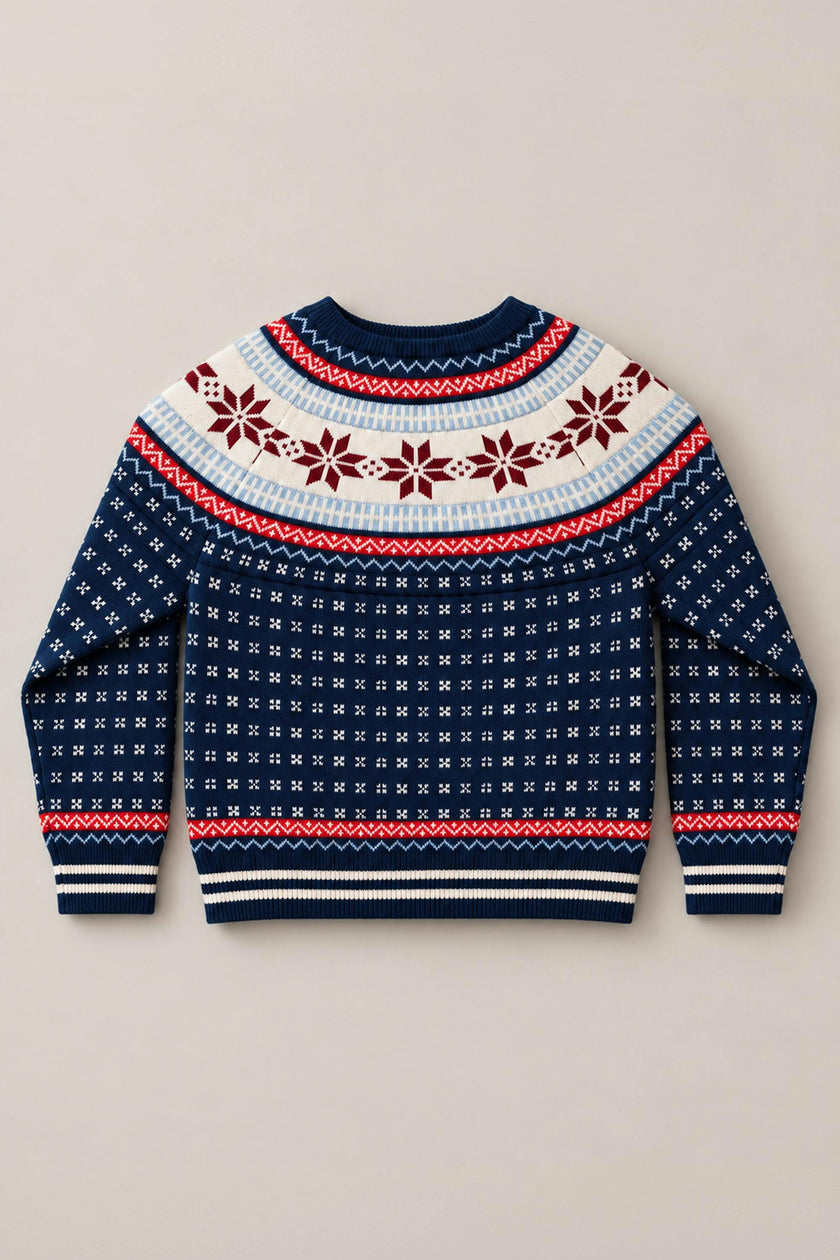 Mini Nolan Sweater in Midnight Fair Isle