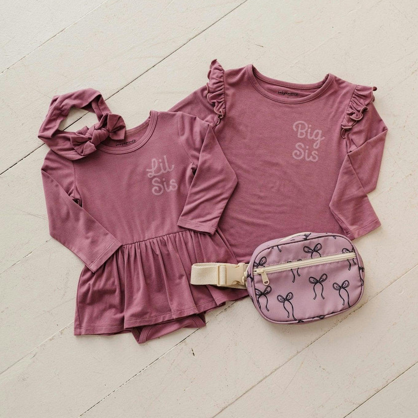 Girl's Bodysuit Dress Set Winter Floral