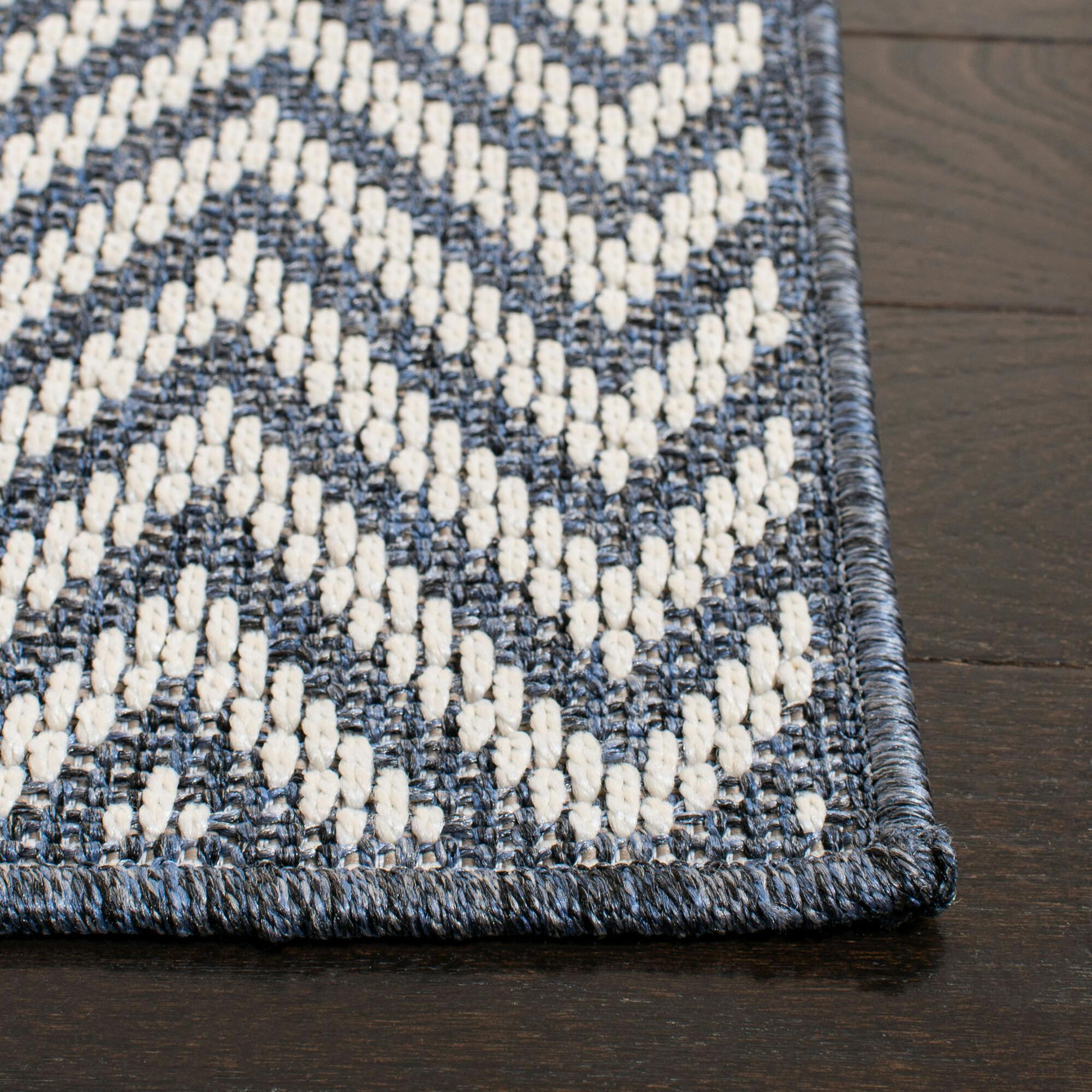 Bermuda Vera Indoor/Outdoor Rug, Blue/cream