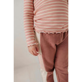Lettuce Hem Tee Misty Rose Stripe