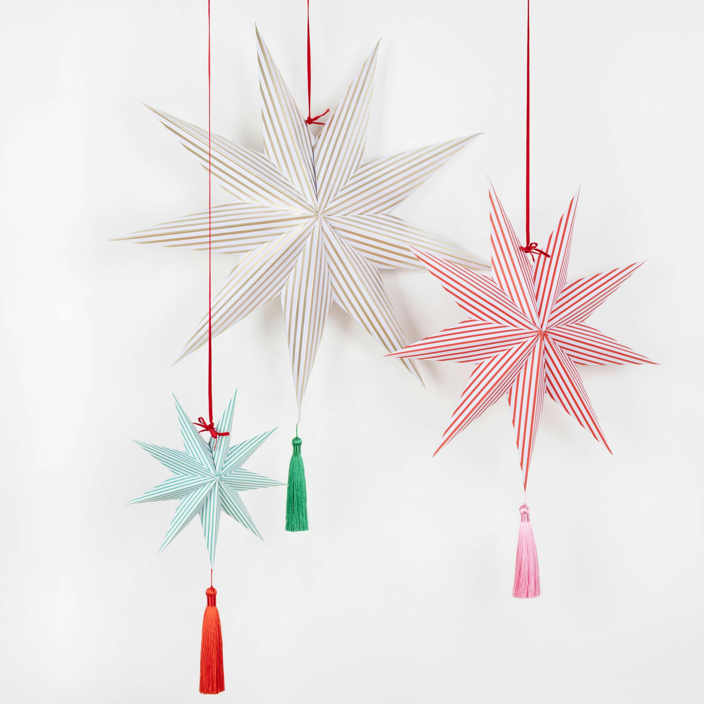 Stripe Star Decorations