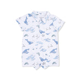 Watercolor Blue Whales - Polo Shortie