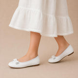Camille Ballet Flat | White Leather