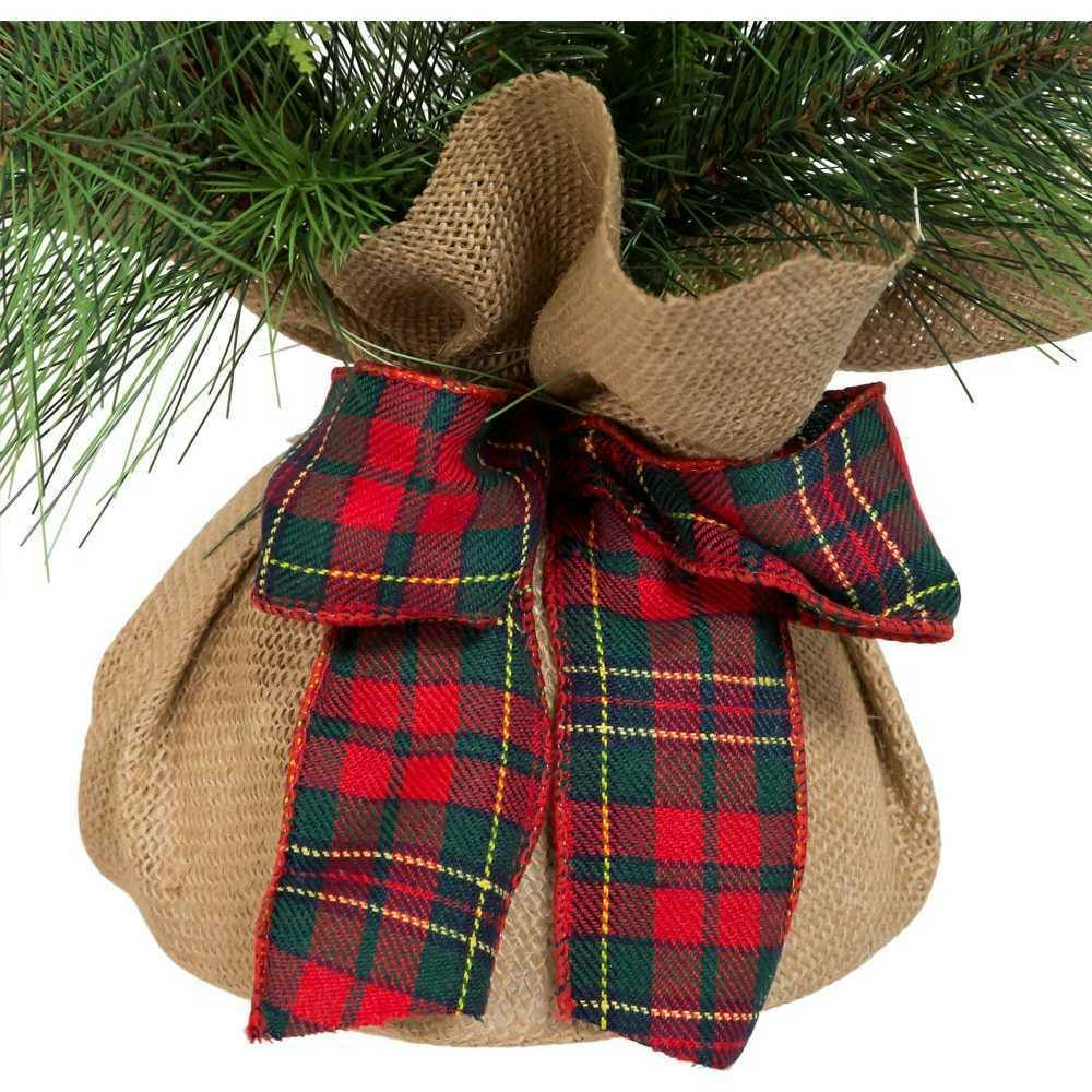 24-Inch Berries and Plaid Ribbon Green Tree