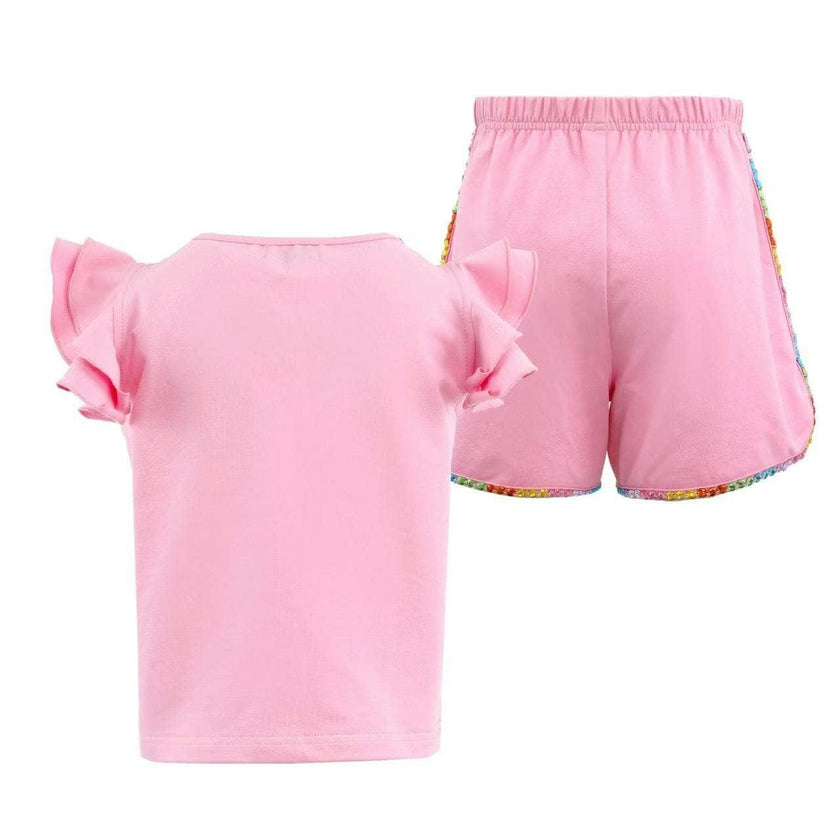 Crystal Cherry Ruffle Short Set