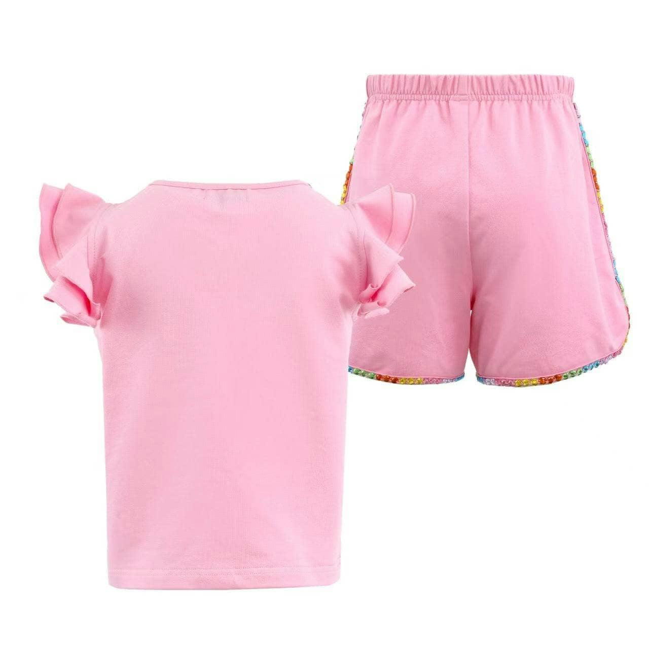 Crystal Cherry Ruffle Short Set
