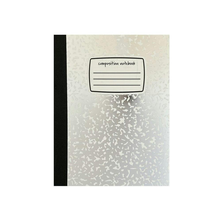 Mini Composition Notebook Metallic Silver