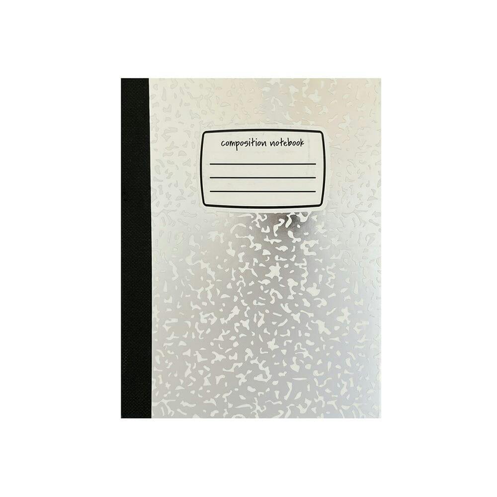 Mini Composition Notebook Metallic Silver