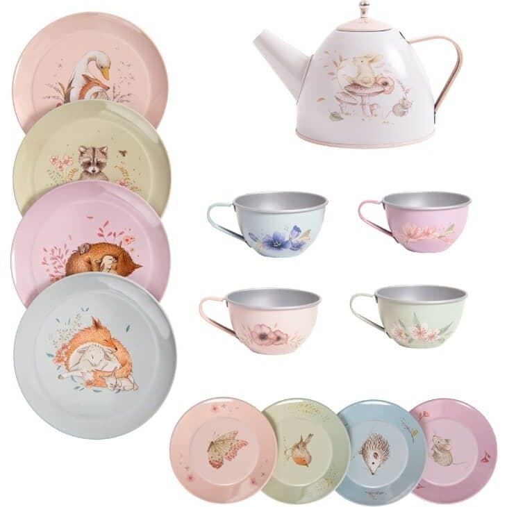 Suitcase - Tea Party Metal Set The Rosalies