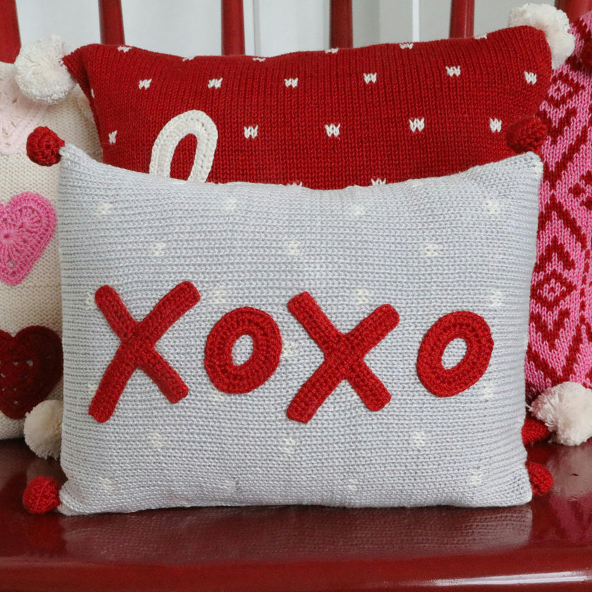 Xoxo Mini Pom Pom Pillow