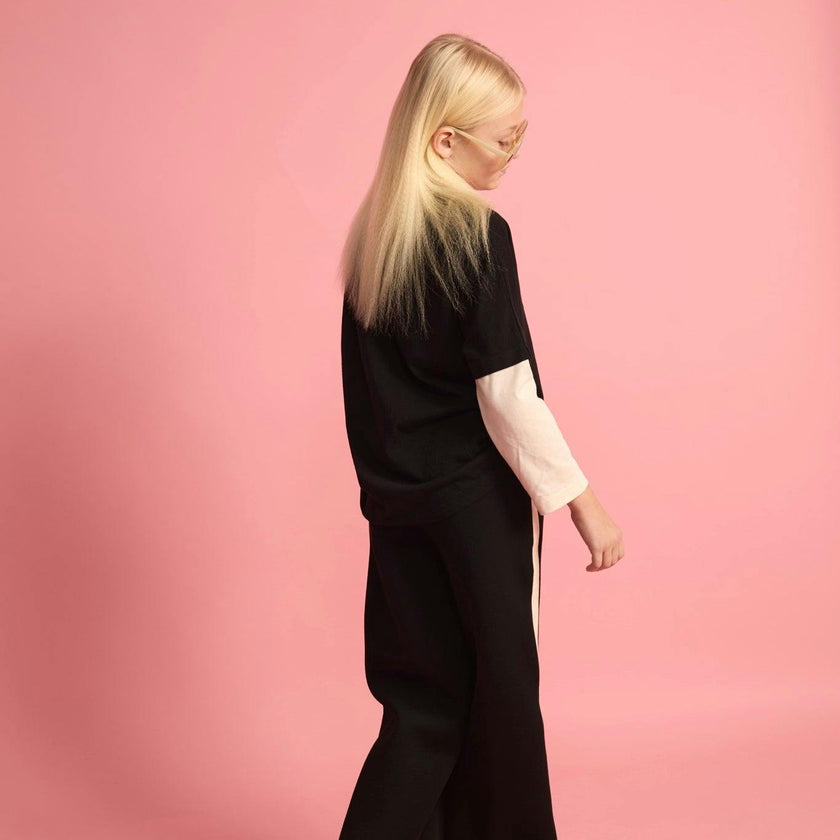 Soft T-shirt Black & Cream