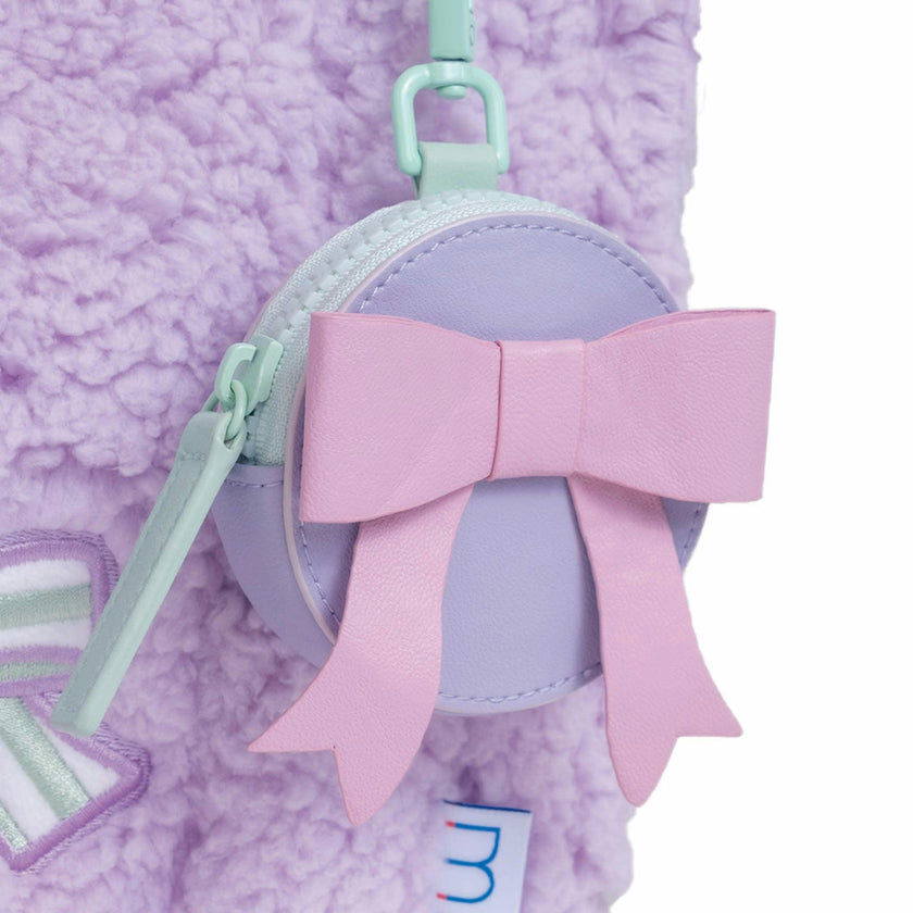 Sherpa Tote Bag – Cozy, Colorful & Convertible with Matching Coin Purse, Bows
