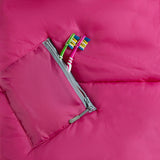 Sleep-n-pack: Packable Sleeping Bag, Big Kid 7-12+ yrs - Hibiscus Pink/Coconut Sherpa