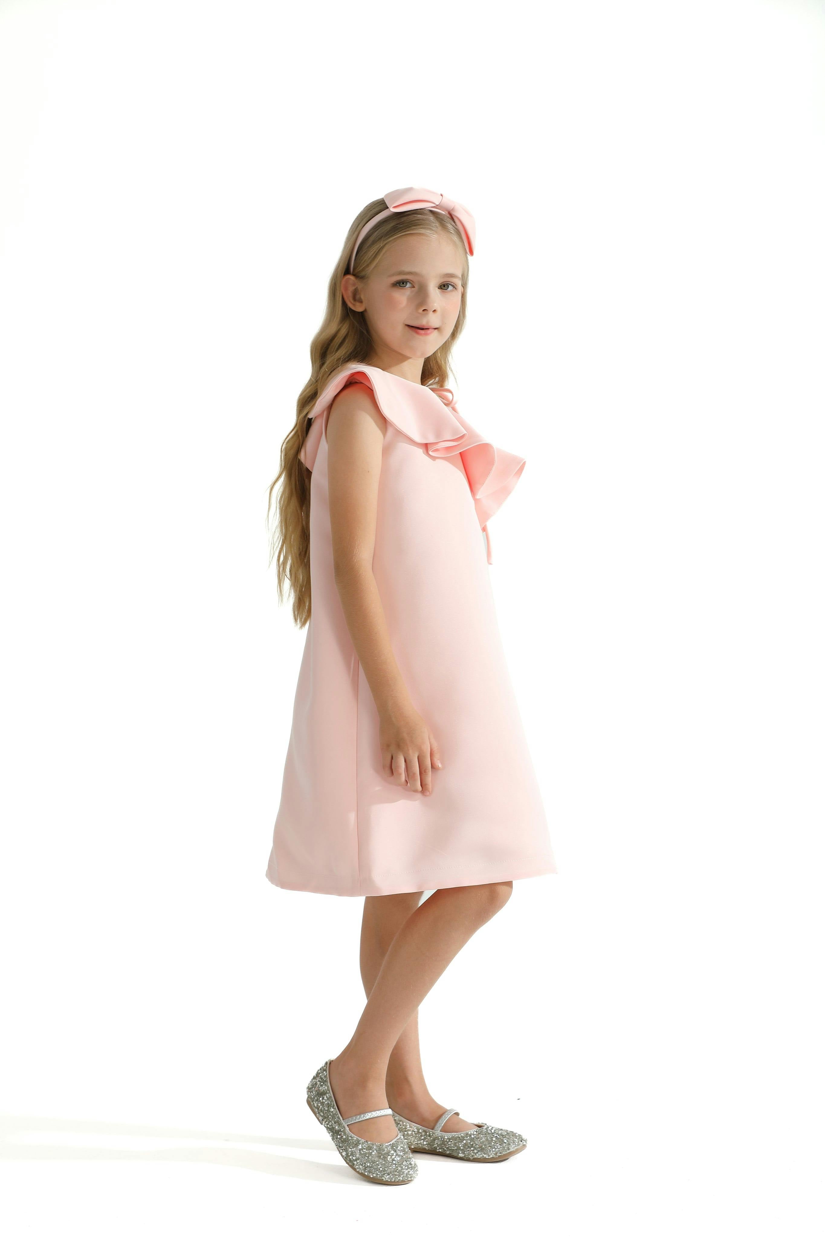 Pink Petulla Off Shoulder Ruffle Dress