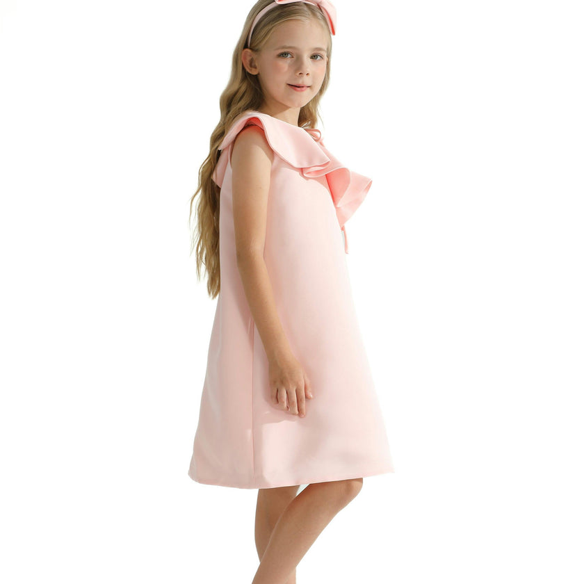 Pink Petulla Off Shoulder Ruffle Dress