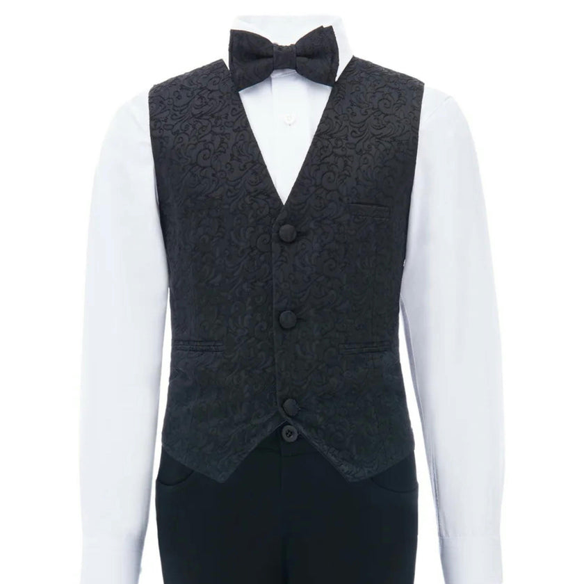 Black Nero Floral Vest Outfit Set