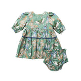 Baby Girls Maribelle Dress Set - Green Butterflies