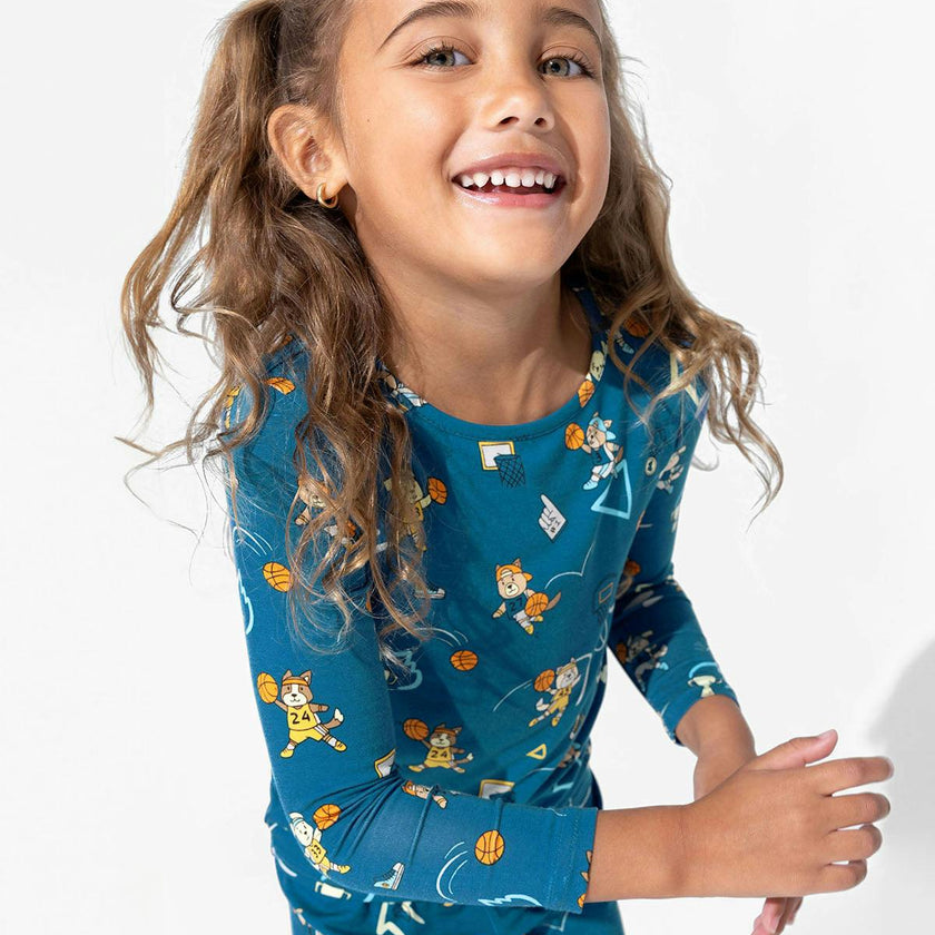 Basketball Pups Bamboo Kids Pajamas