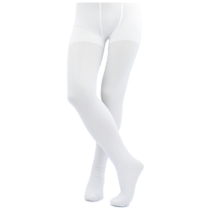 White Sparkled Cotton Tights