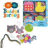 Buddy & Barney: Alphabet Lacing Cards - 52pc