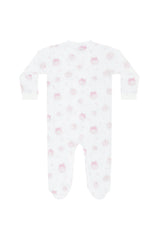 Pink Pumpkin Patch Zipper Footie