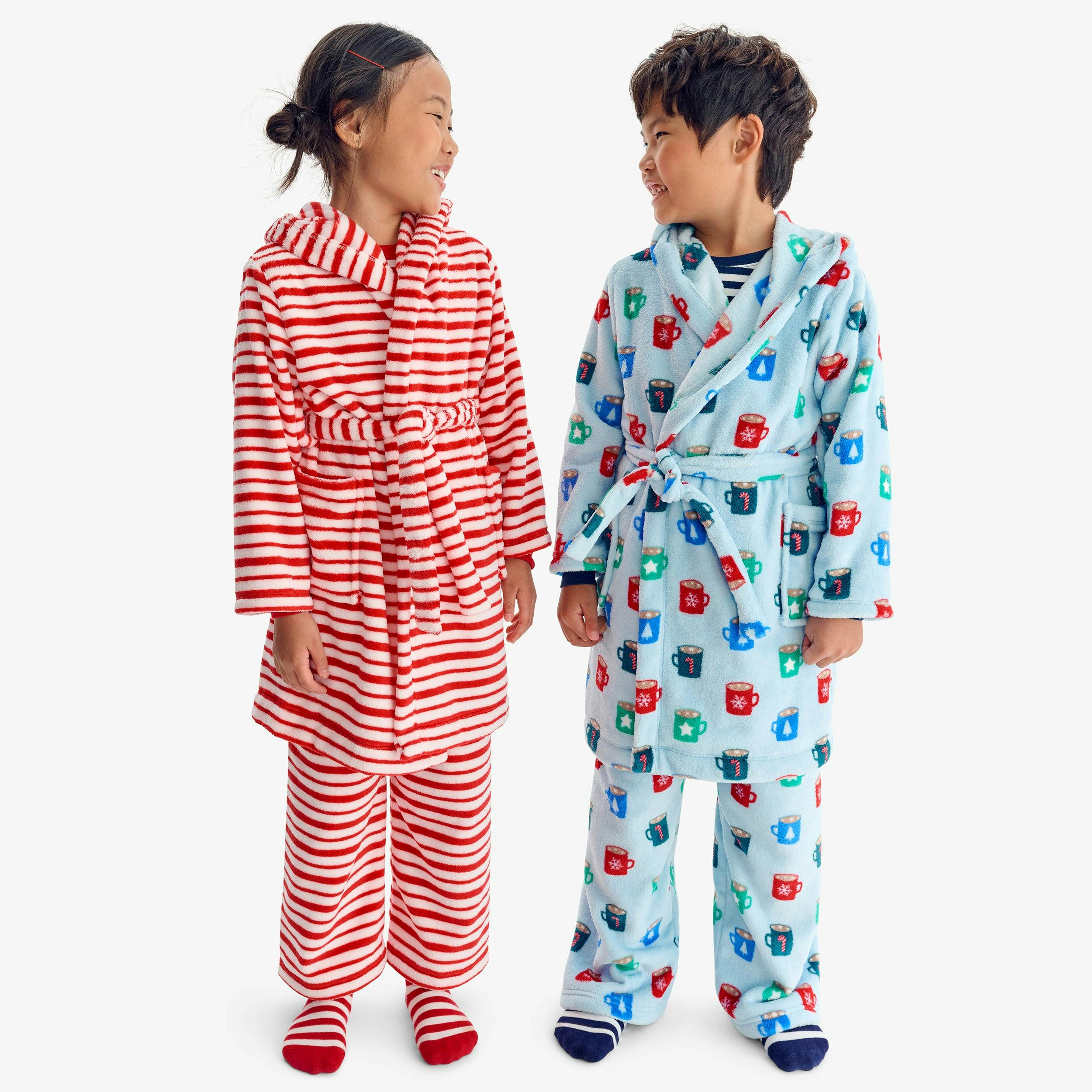 Kids plush fleece PJ pant in candy stripe