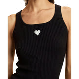 Heart Embroidered Knit Top