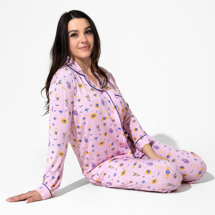 The Eye Pink Bamboo Women's Pajama Set