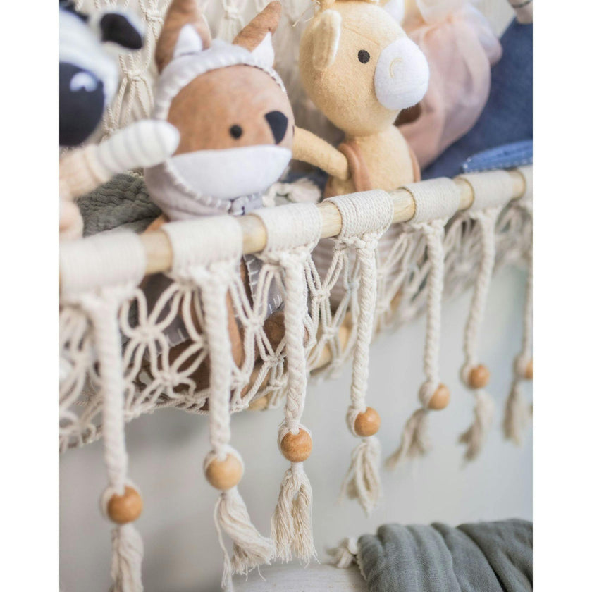 Willow Macrame Storage Wall Decor