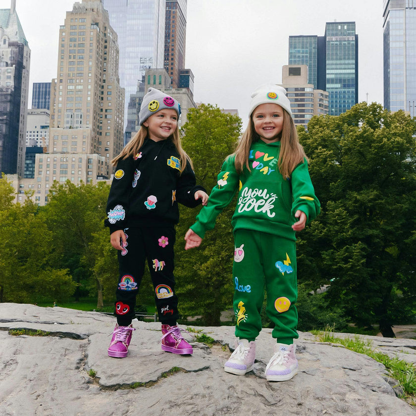 You Rock Doodle Print Hoodie And Pant Set