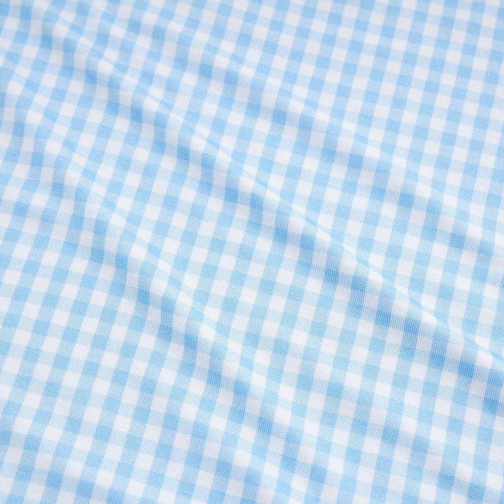 Blue Gingham Double Bow Duffle Bag