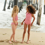 Girls Poppy Gingham Smocked Halter Bikini