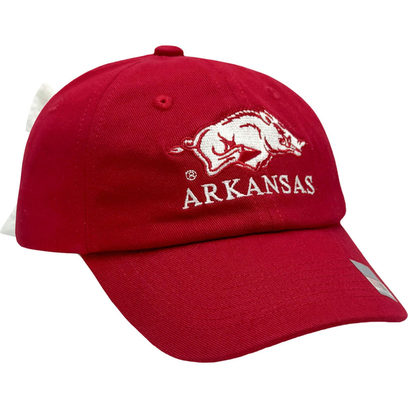 Officially Licensed Arkansas Razorbacks Bow Baseball Hat (Baby/Toddler)
