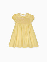 Nicky Hilton x La Coqueta Lemon Dolly Girl Hand-Smocked Dress