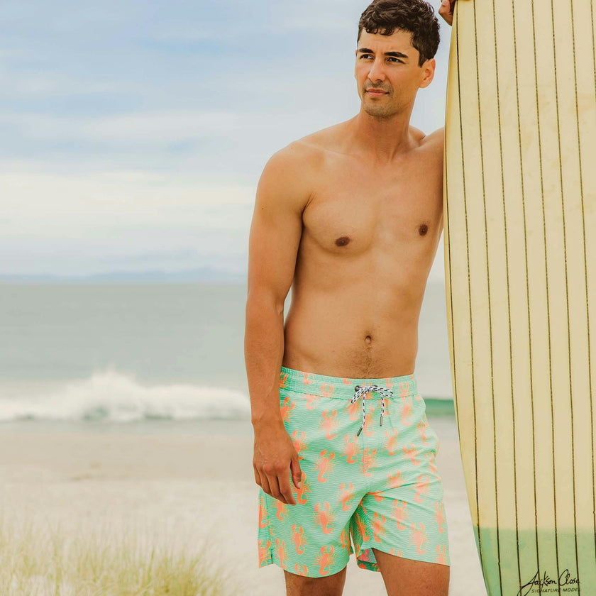 Men's Sustainable Comfort Lined Drawstring Swim Short