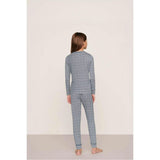 Kids Printed TENCEL™ Modal Unisex Long PJ Set, Blue