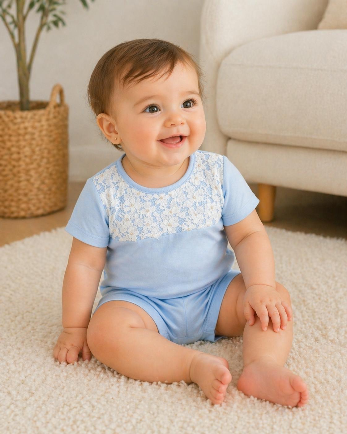 Lace Yoke 2pc Set