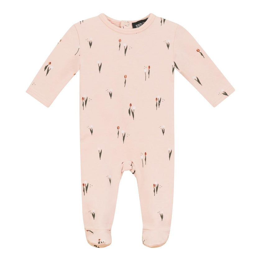 Scooter Tulip Printed Snap Front Cotton Romper