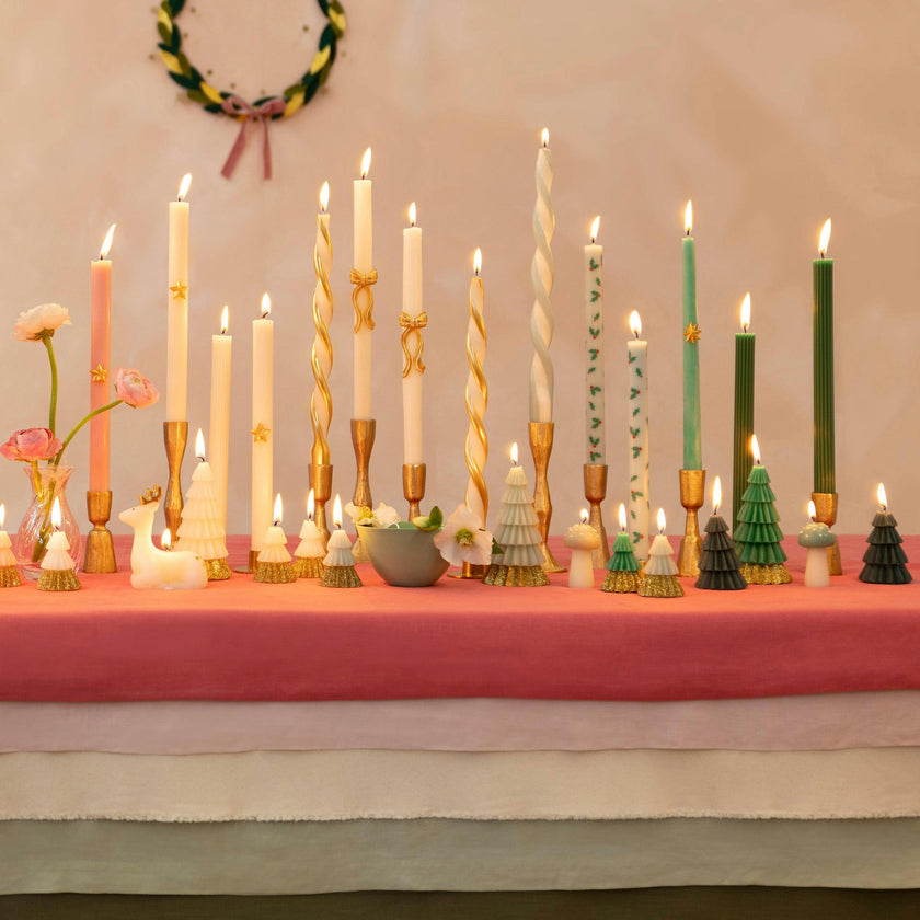 Festive Patterned Table Candles