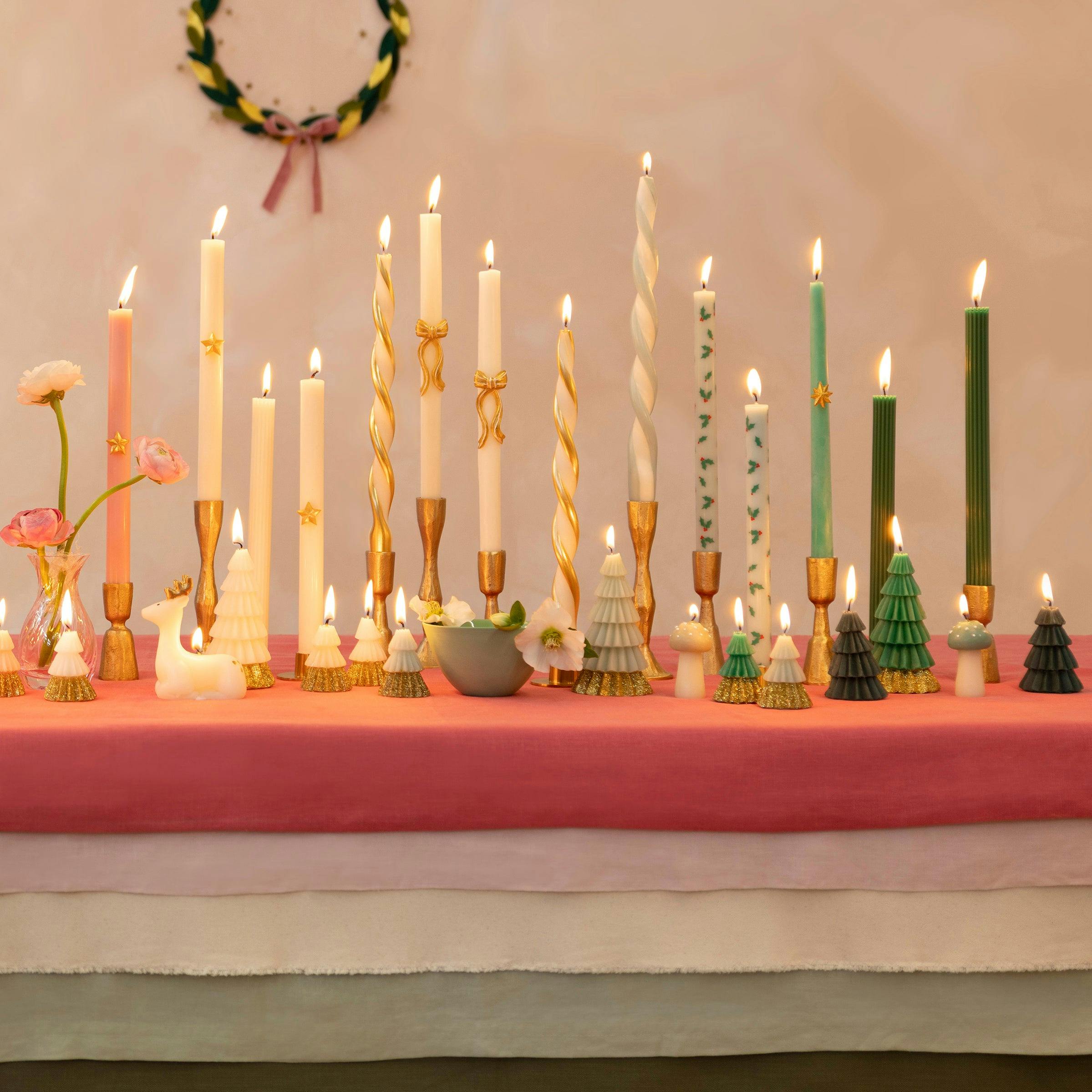 Festive Patterned Table Candles