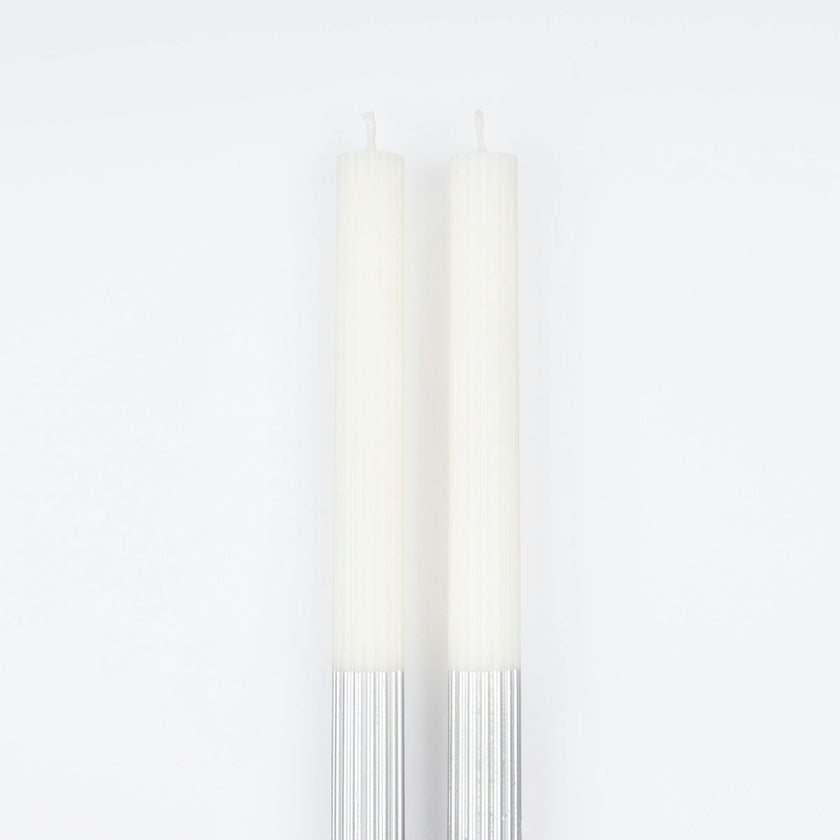 Silver Dipped Table Candles